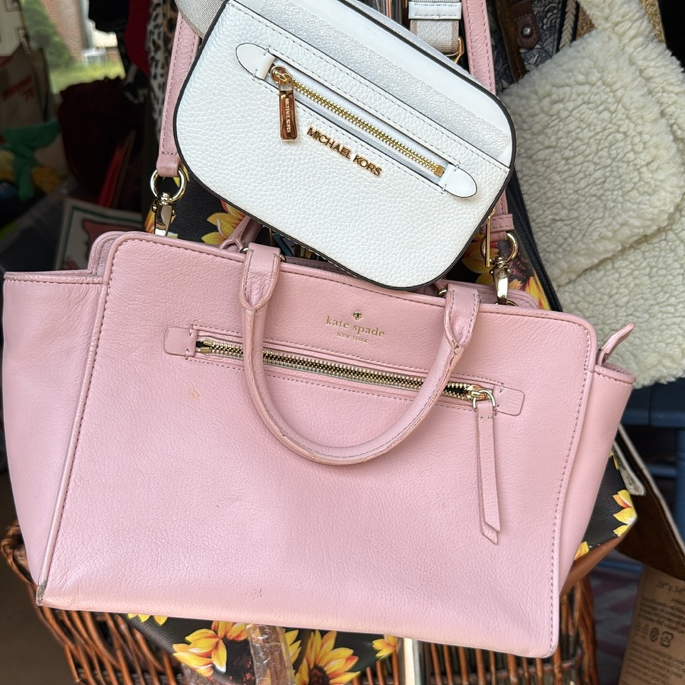 Kate Spade Pink Shoulder Bag large tote  and Michael Kors Cross body White NWOT